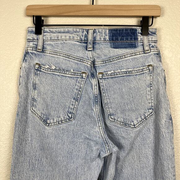 Abercrombie And Fitch The 90's Relaxed Jean High Rise Curve Love Blue 26 - Picture 11 of 16